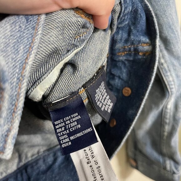 Madewell Womens Medium Wash Distressed Pockets Button Up Denim Jean Jacket XS - Picture 8 of 10